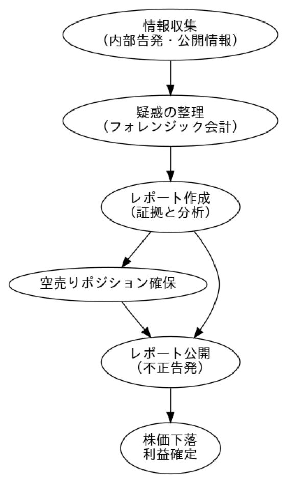 図1：Hindenburg Researchの調査活動フロー
