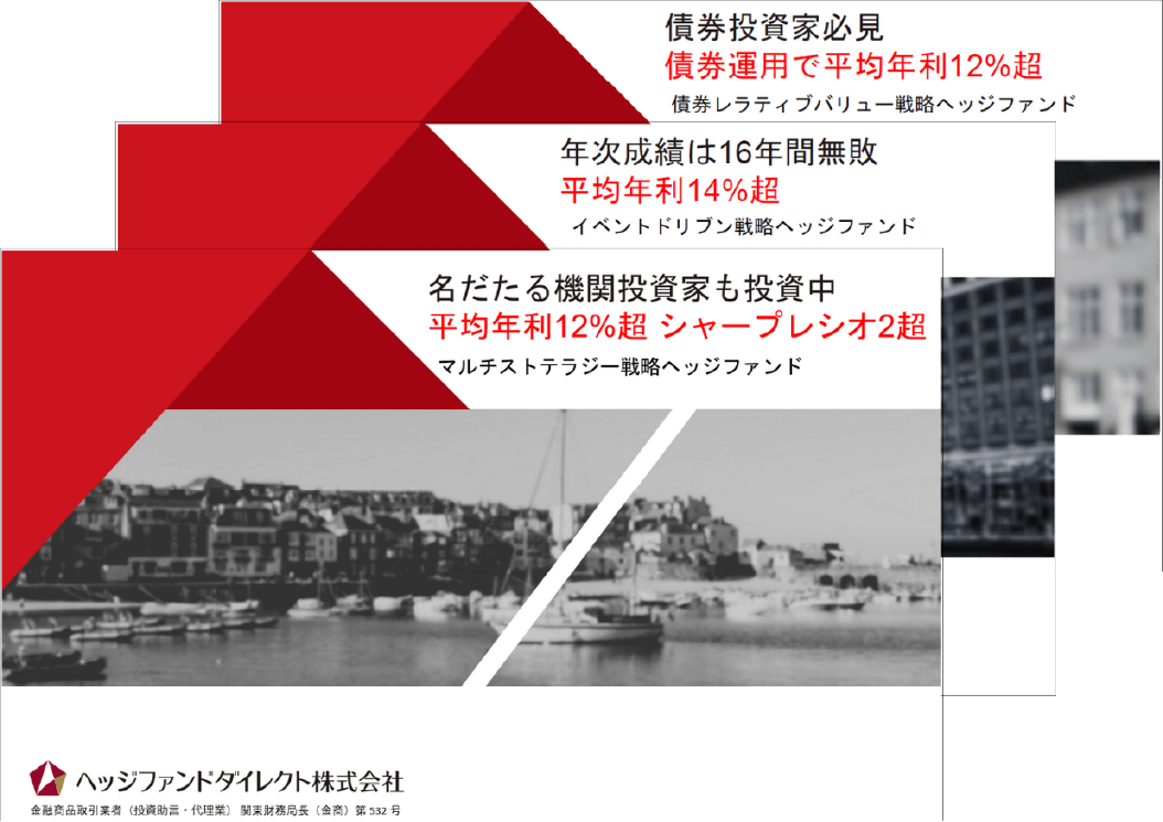 国内金融機関では紹介されない一流ヘッジファンドの実績資料