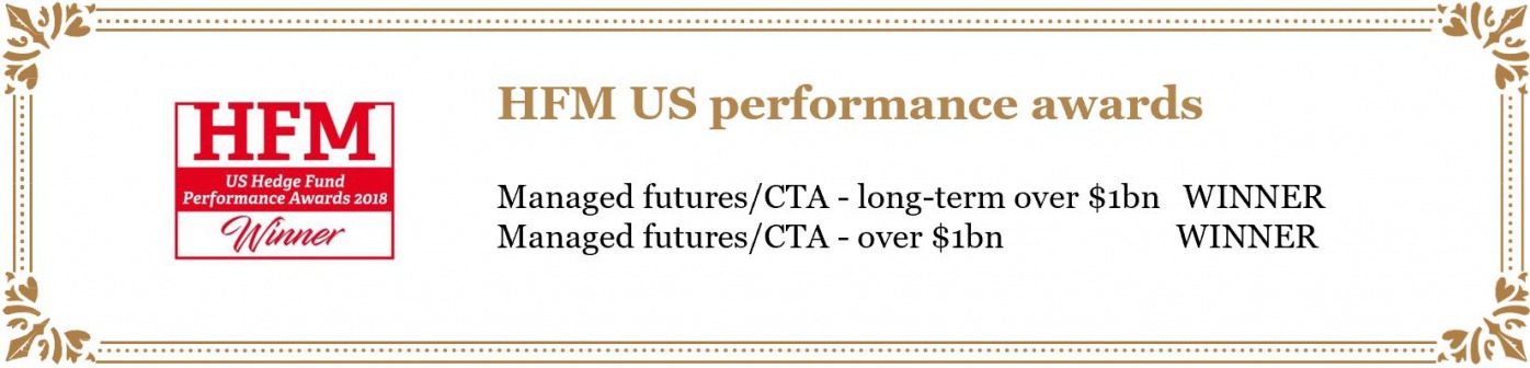 HFM US performance awards : Managed futures/CTA - long-term over $1bn WINNER, Managed futures/CTA - over $1bn WINNER