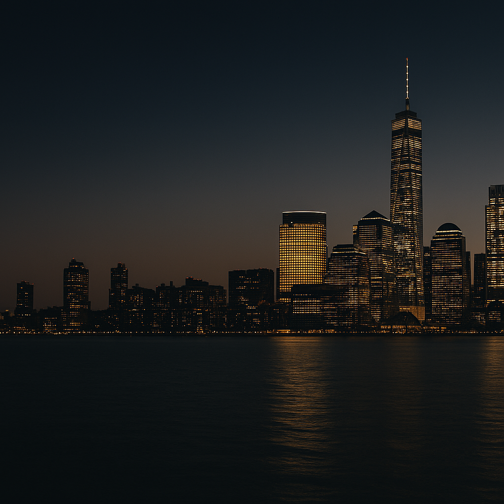 マンハッタンの夜景画像